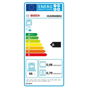Bosch | Cooker | HLN39A060U | Hob type Induction | Oven type Electric | Black | Width 60 cm | Grilling | Red LED | Depth 60 cm |